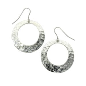 Hammered hoop earrings