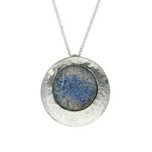 Opalised offset disc pendant
