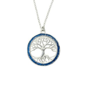 Enamelled ring Tree of Life pendant