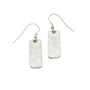 Tin bar drop earrings