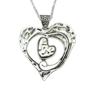 Large double heart pendant