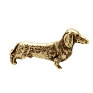 Medium bronze sausage dog ornament