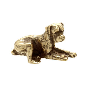 Medium bronze Boxer dog ornament