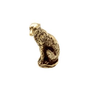 Small bronze lurcher dog ornament