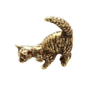 Large bronze cat ornament