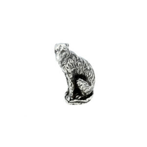 Small pewter Lurcher dog ornament
