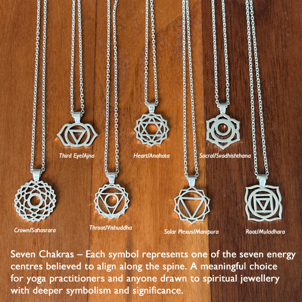 7 Chakra pendants and their names