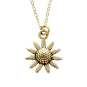 Bronze sunflower pendant