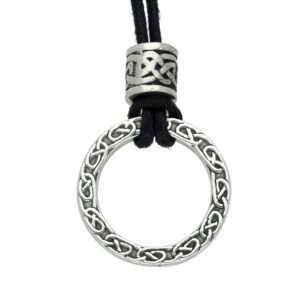 Celtic knotwork circle pendant