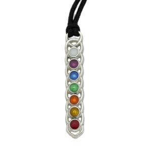 Chakra enamelled pendant