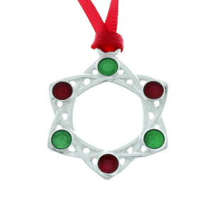 Enamelled Christmas star decoration
